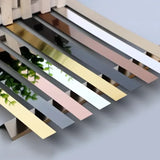 Popxstar  Plate Strip Black Titanium Decorative Strip Gold Background Wall Ceiling Ceiling Wrap Edge Strip Titanium Alloy Self-adhesive