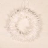 Popxstar White Wreath Christmas Decoration Hanging Ornaments for Door Wall
