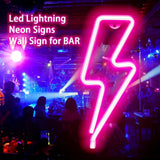 Creative LED Lightning-shaped Festival Home Atmosphere Lamp, Stylish Neon-style Design, Multicolor Light Decor