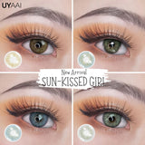 Popxstar Sun-kissed Girls Series Colored Contact Lenses for Eyes Colored Puipls Natural Green Color Lens Blue Lenses