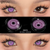 Popxstar  1 Pair Cosplay White Colored Contact Lenses Black Lenses Halloween Beauty Makeup Lens Vampire Red Lenses Anime Colorcon