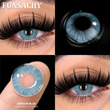1 Pair Fashion Color Contact Lenses for Eyes Blue Natural Lenses Green Beauty Pupils Softlens Yearly Cosmetic Women Men