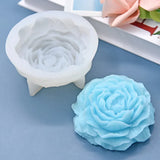Popxstar Large Peony Flower Silicone Candle Mold Diy Handmade 3D Rose Candle Soap Plaster Resin Cake Baking Tool Home Decoration Gift