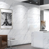 Popxstar 10-20pcs 30x60cm Self-Adhesive Marble PVC Floor Tiles Waterproof Peel Stick Wall Sticker Kitchen Bathroom Removable Home Decor ﻿
