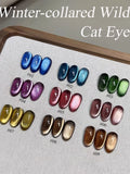 Autumn Winter Blue Black Red Glass Bead Crystal Cat Eye Gel Nail Polish New Whitening High Density Sparkling Nail