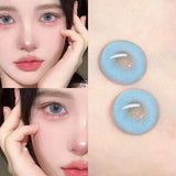 Berry Violet Color Contact Lens Round Lens Contact Big Eyes Prescription Myopic Diopter Natural Lens Student Lens