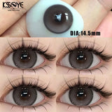 Popxstar  2Pcs Eyes Contacts Lenses for Men Women with Myopia Prescription Natural Black Color Lenses for Eyes Yearly Fast Shipping