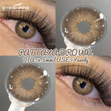 Myopia Lenses 2 Pcs Natural Color Contact Lense with Prescription Blue Gray Lenses Brown Eyes Contact Yearly Green Lens