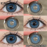 1 Pair Color Contact Lenses for Eyes Fashion Color Eye Lens Brown Eye Lenses Gray Pupils Lens Yearly Soft Lenses