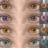 Popxstar  Cosplay Contact Lenses Makeup Colored Pupils Cosmetics Black Lenses Halloween Green Contact Lenses  White Pupils Red lens
