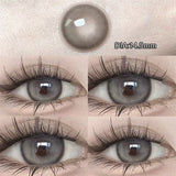 2PCS Colored Contacts Lenses Fashion Grey Lense Color Makeup With Diopters 0~-8.00 Degree High Quality Natural Pupils