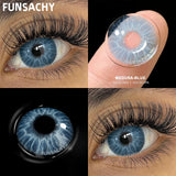 Popxstar  1pair New Blue Lenses Colored Green Contact Lenses for Eyes Brown Eyes Soft Contacts Lens Yearly Gray Lens Green Pupils