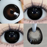 Popxstar  -2pcs Brown Colored Contact Lenses for Eyes Purple Beauty Halloween Makeup Lens Big Eye Lens Natural Look Gray Blue Lens