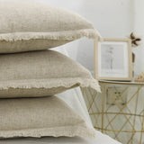Popxstar Cotton Linen Cushion Covers with Tassels, Euro Flax, Decorative Throw Pillow Cover, Boho Shabby Chic Style, 45x45cm, 30x50cm 1Pc