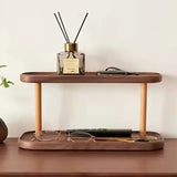Popxstar 2-Tiers Wooden Storage Shelf Desktop Organizer Desktop Cosmetic Storage Box Dressing Table Storage Rack Bedroom Accessories