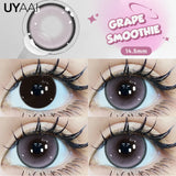 Popxstar 15mm Big Diameter Black Lenses 14.5mm Lenses  Colored Contact Lenses for Eyes Big Eye Lenses Natural Look Lenses