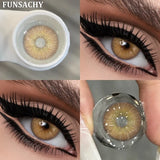 Popxstar  2pcs Colored Contact Lenses for Eyes Blue Pupils Lens Natural Brown Softlens Beautiful Cosmetic Gray Green Eye Contacts