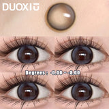 Popxstar  2pcs Color Contact Lenses Black Large Diameter 14.5mm Myopia Diopter -0.00to-8.00 Beauty Pupil High Quality Natural Lens