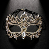 Shiny Rhinestone Crystal Mask Handmade Design Exaggerated Rhinestone Mask Jewelry Crystal Cover Halloween Mask Holiday Party