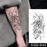 Popxstar Waterproof Temporary Tattoo Sticker Japanese Phoenix Flame Flash Tatto Feather Totem Body Art Arm Leg Waist Fake Tatoo Men Women