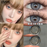 Popxstar  2Pcs Colored Contact Lenses with Degree 0~-8.0 Brown Lens Eye Beauty Pupil Prescription Myopia Soft Black Lens