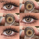 1 Pair Brown Lenses Natural Big Eyes Gray Lenses Cosmetics Korean Style Lenses y2k Colorcon Blue Eye Conatcts Puple Lenses