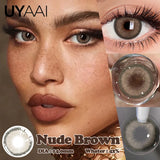 Color 1 Pair Contact Lenses with Natural High Color Saturation & Defined Edge, Soft Age-Reducing Ambience