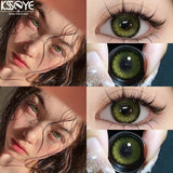 Popxstar  2Pcs Hot sale Color Contact Lens Myopia Lenses Degree Dark Night Series Fashion Contact Lenses Green Soft Cosplay Lens