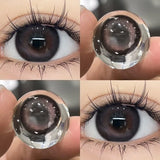 2pcs Big Eye Lenses Brown Lenses Contact Lenses for Eyes with Degree Prescription Black Beauty Pupils Fast Shipping