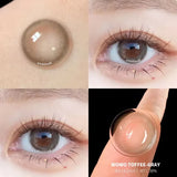 Popxstar 1 Pair Super Natural Contact Lenses for Eyes Beauty Pupil Color Lens for Myopia Eyes Yearly Use Comestic Eye Color Lens