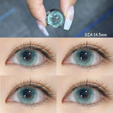 Popxstar  2Pcs Best Selling Color Contact Lenses Myopia Degree -0.00 to -8.00Nature Green Series Soft Lens EyeBeauty Pupil
