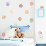 Popxstar 1PC Watercolor Mint Green Polka Dot Stickers Children Room Kindergarten Decorate Gift Wall Stickers Room Decor Aesthetic Sticker