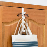 Popxstar 1pcs Bedroom Door Hanger Clothes Hanging Rack Over The Door Plastic Home Storage Organization Hooks, Purse Holder For Bags Rails
