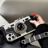 Popxstar Emily In Paris 3D Retro Camera Leather Case for IPhone 11 13 14 15 Pro Max 12 Mini XS XR X 7 8 Plus SE 2022 IPones Accessories