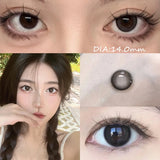 Popxstar  Korean Hot Sale color contact Lenseswith Myopia Degree Grade 0.00-8.00Beauty Pupilentes Grey Brown KSSEYE2Pcs Soft Lens