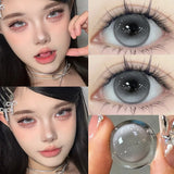 Popxstar  1Pair New Korean Color Contact Lenses for Eye with Degree Bright Fashion Blue Lenses Beauty Pupils Cosmetic Fast Shipping