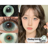 2pcs New Fashion Pink Colored Contacts Lenses for Eyes Cosmetic Blue Contact Lenses with Diopters 0~-8.00 Degree Lens