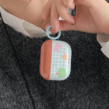 Popxstar  korea lovely green apple bow plaid for airpods 4 2024 earphone case for airpods 1 2 3 pro 2 soft silicone protection cover coque