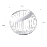 Popxstar  Iron Storage Fruit Plate Drain Basket Egg Vegetable Storage Bowls Nordic Snack Candy Fruit Basket Kitchen Home Storage Organizer