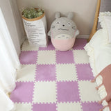 Popxstar 60pcs Soft Plush Baby Play Mat EVA Foam Children's Carpet Interlocking Exercise Tiles Floor Carpet And Rug for Kids Pad 30*30 CM