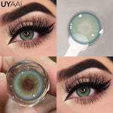 Popxstar  Color Contact Lenses For Eye Cosmetic Black Lens Makeup Beauty Green Eyes Contact Natural Brown Contact Eyes Makeup