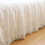 Popxstar  1Pc High Quality Pure Cotton Lace Bed Skirt, Bedspread, Bed Sheet, Bed Cover, Luxury Korean Princess Wedding Bedding Set