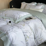 100% Cotton 300TC Summer 4 Piece Bedding Set Deep Pocket Home Bed Linen For Bedroom
