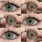 Popxstar  Contact Lenses Cosmetic Green Contact Lenses Makeup Colored Pupils Cosplay Lenses Cosmetics Beauty Woman Colored Lenses