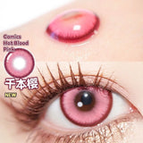 Popxstar Anime Color Contact Lenses Cosplay Miku Pink Eye Lenses Cyan Eye Cosmetics Colored Lenses