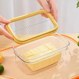 Durable Plastic Butter Keeper with Sealing Lid Anti-Scratch Butter Slicing Box Hand Press Butter Box Household