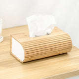 Popxstar  Bamboo Tissue Box Bedroom Paper Box Storage for Home Living Room Decoration Dining Room Coffee Table Simple Tissue Box