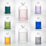 Popxstar Aromatherapy Candle Cup with Cover, Borosilicate Glass, Table Decoration, Glass Storage Bottle, Beautiful Home Decoration