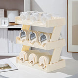 Practical 3 Layers Water Bottle Storage Rack Large Capacity Plastic Cup Storage Rack Saving Space Water Bottle Holder Cabinet
