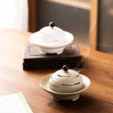 Popxstar  Ceramic Retro Incense Stove Plate Incense Home Interior Line Incense Seat Creative Sandalwood Burner Zen Tea Ceremony